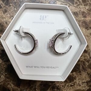 New Bomb Party Rose Quartz Hoops